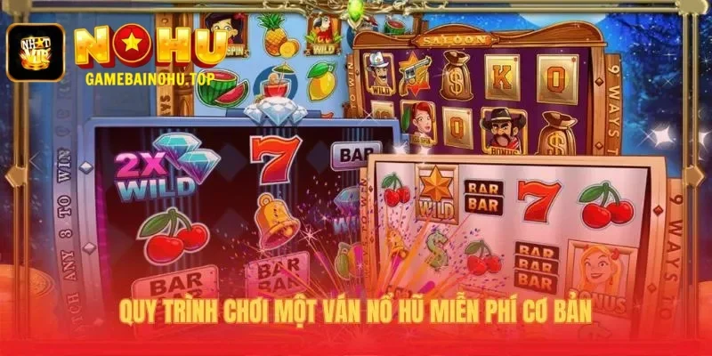 Nổ Hũ Miễn Phí - Nhận 50 Triệu Xu Luyện Tập Mọi Ván Tại Nohu 3 Quy trình chơi cơ bản qua 6 bước từ chọn game đến nhấn SPIN
